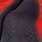 Grannies Cable Knit Wool Tights (V2) - Navy