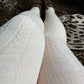 Grannies Cable Knit Wool Tights (V2) - Oatmeal