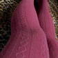 Grannies Cable Knit Wool Tights (V2) - Roast