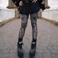 Thigh's the Limit Fishnets - Time Warp - Black