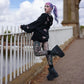 Thigh's the Limit Fishnets - Time Warp - Black