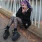 Thigh's the Limit Fishnets - Time Warp - Black