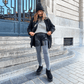 Grannies Cable Knit Wool Tights (V1) - Slate