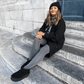 Grannies Cable Knit Wool Tights (V1) - Slate