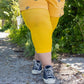 Stay Cool Capri Tights - Lemon