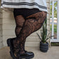 Thigh's the Limit Fishnets - Time Warp - Black