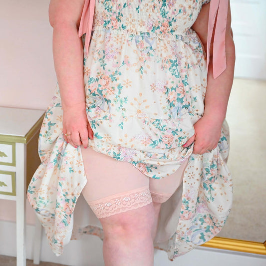 Lace Stay Cool Chub Rub Shorts - Ballet pink
