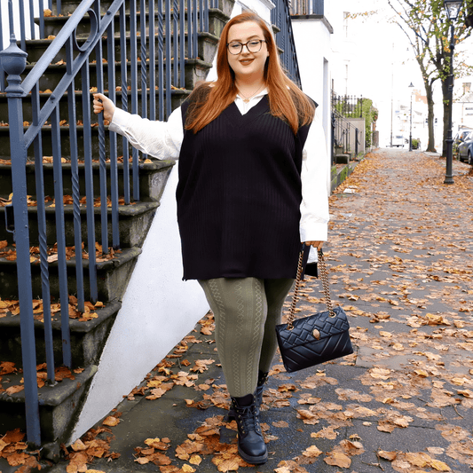 Grannies Cable Knit Wool Tights (V1) - Peace