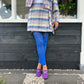 80 Denier Footless Tights - Peacock