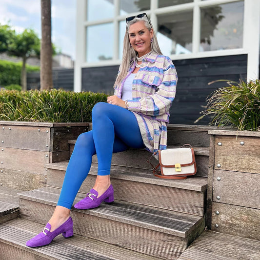 80 Denier Footless Tights - Peacock