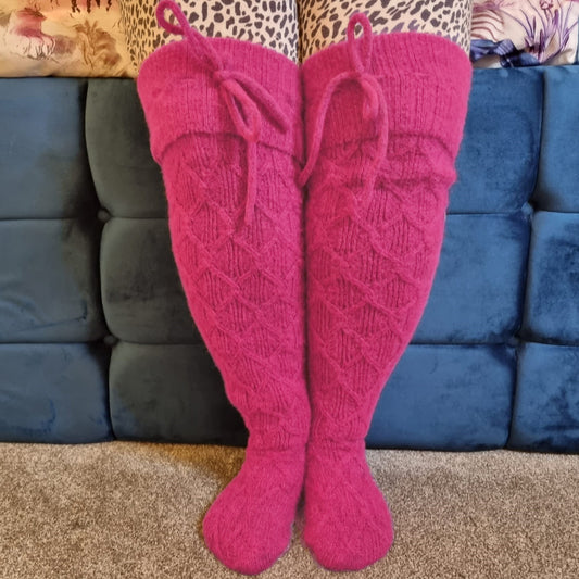 Thigh High Socks - Raspberry Pie