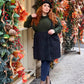 Grannies Cable Knit Wool Tights (V2) - Navy