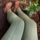 Grannies Cable Knit Wool Tights (V1) - Peace