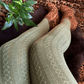 Grannies Cable Knit Wool Tights (V1) - Peace