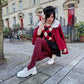 Grannies Cable Knit Wool Tights (V2) - Roast