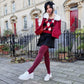 Grannies Cable Knit Wool Tights (V2) - Roast