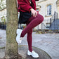 Grannies Cable Knit Wool Tights (V2) - Roast
