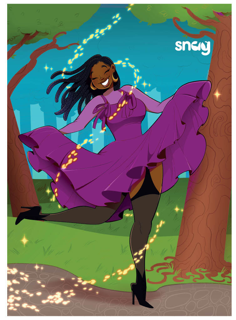 Purple Twirl Postcard