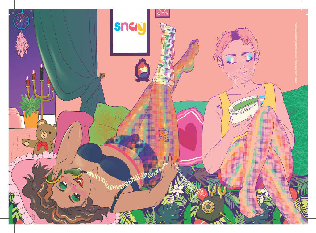 Rainbow Chilling Postcard