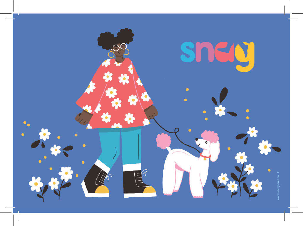 Spring Poodle Postcard