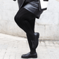 Grannies Cable Knit Wool Tights (V1) - Black