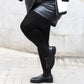 Grannies Cable Knit Wool Tights (V2) - Black