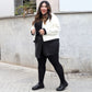 Grannies Cable Knit Wool Tights (V1) - Black