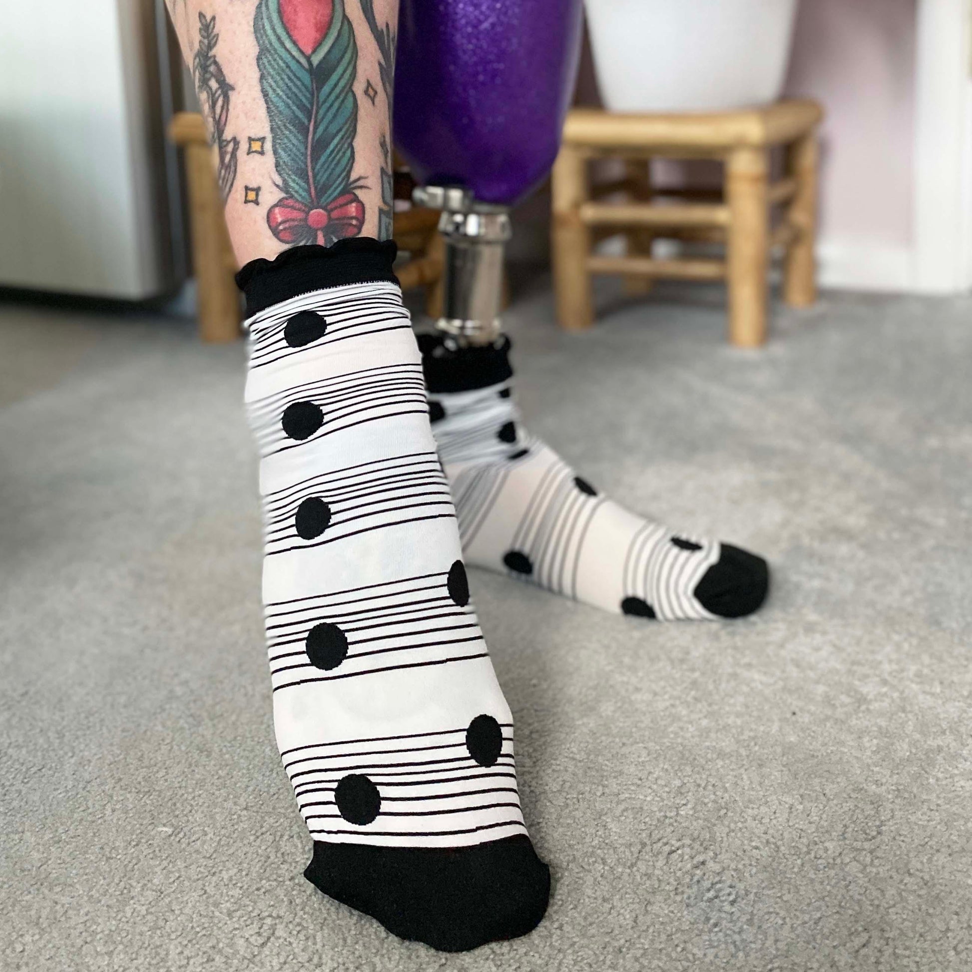 Socks - Ankle Sock Wafer - Black