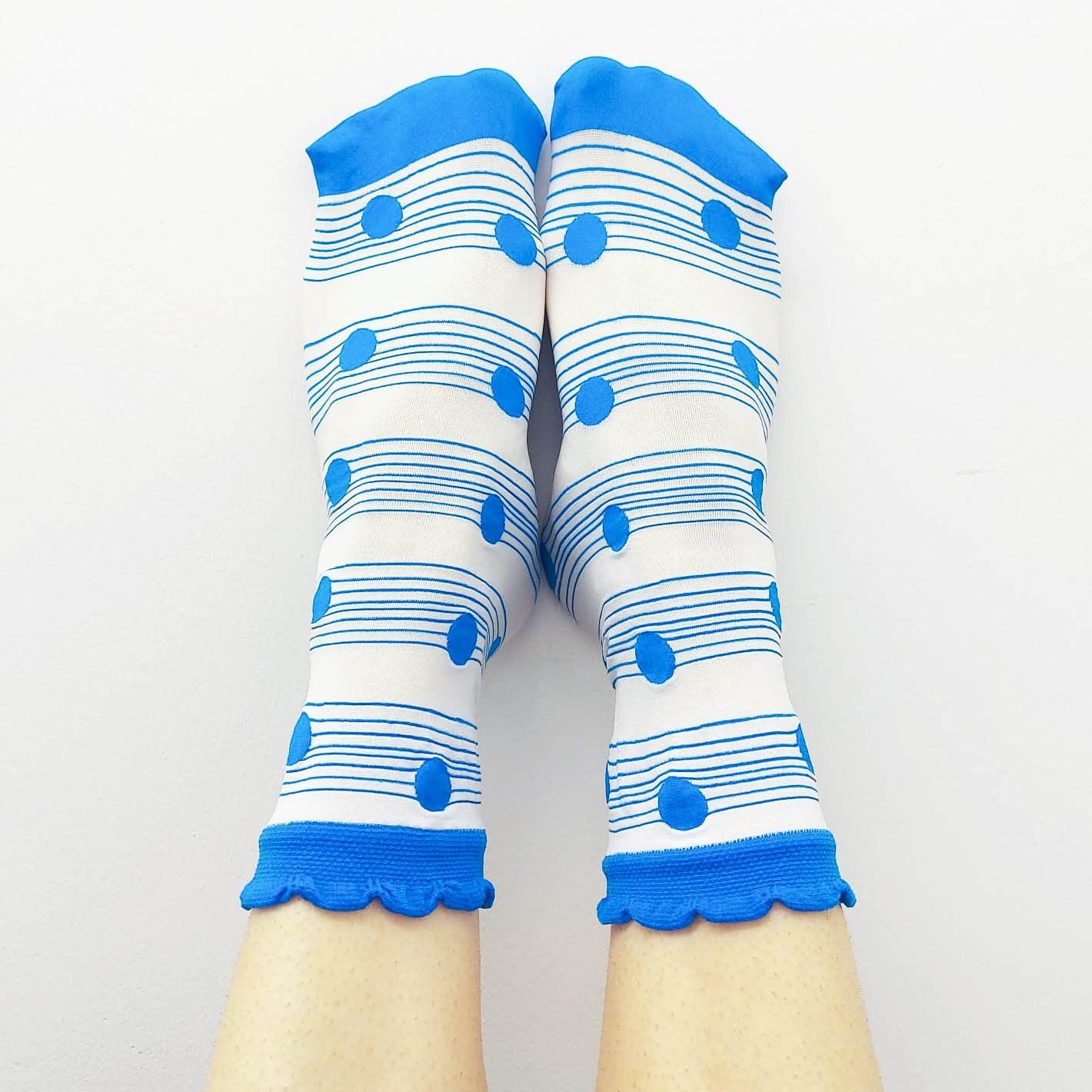 Socks - Ankle Sock Wafer - Ocean