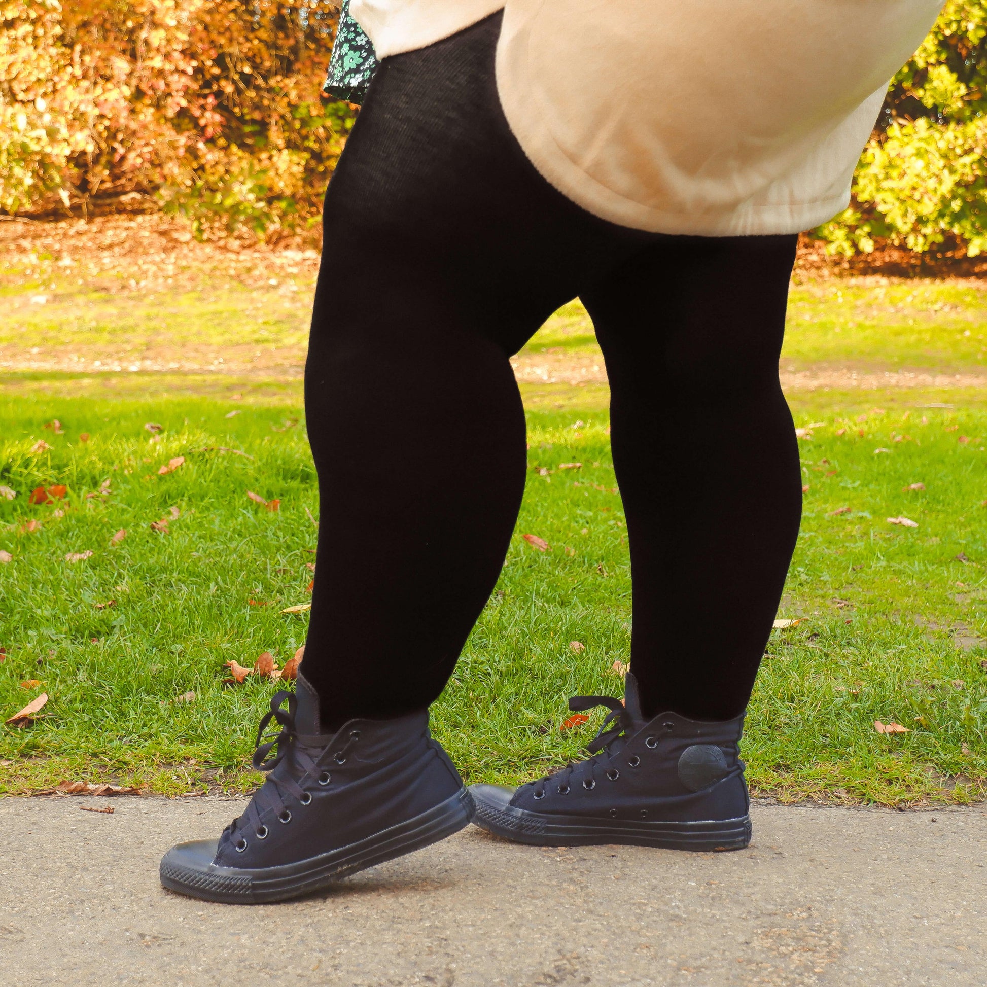 Bamboo Tights - Panda - Black - Snag
