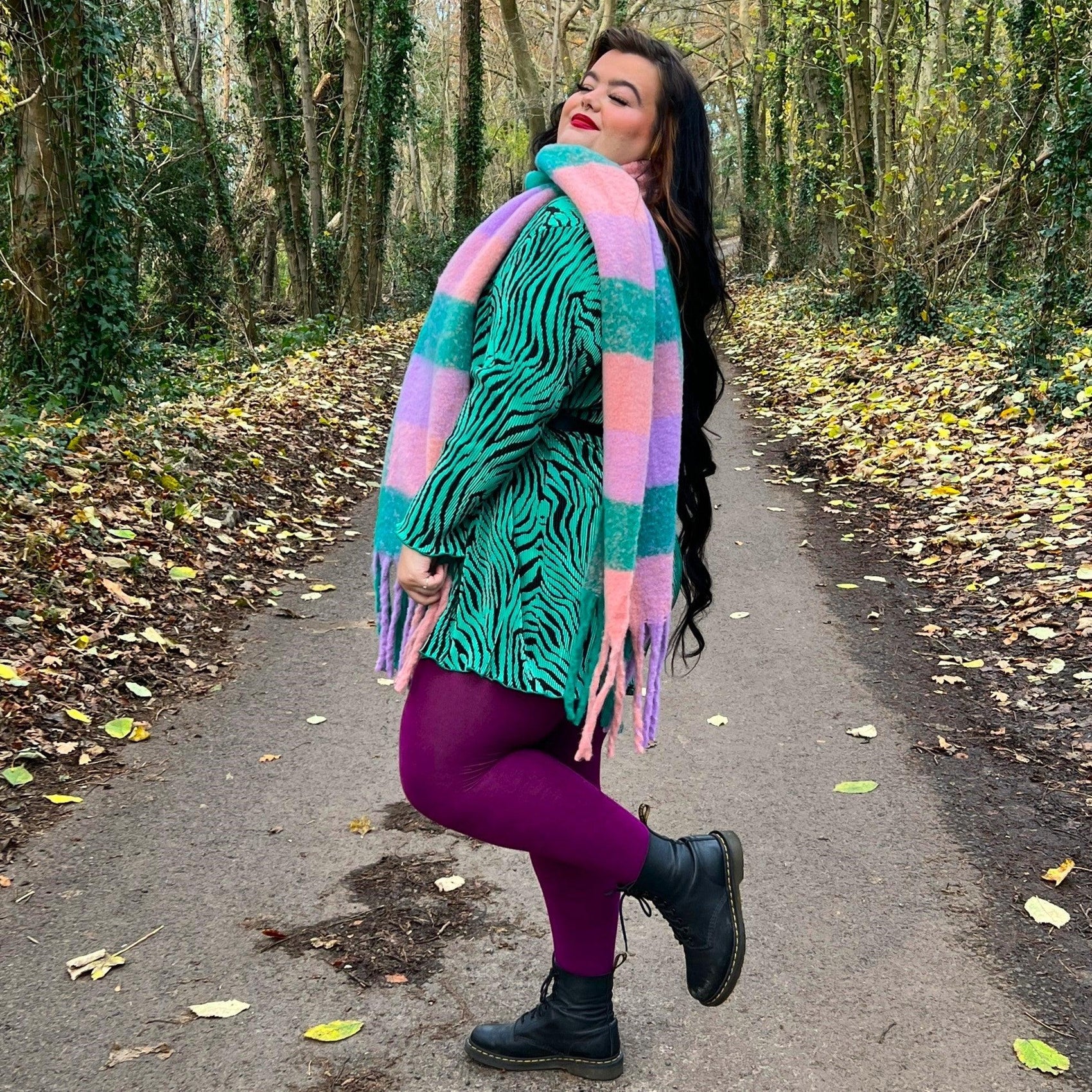 Bamboo Tights - Panda - Figgy Pudding - Snag