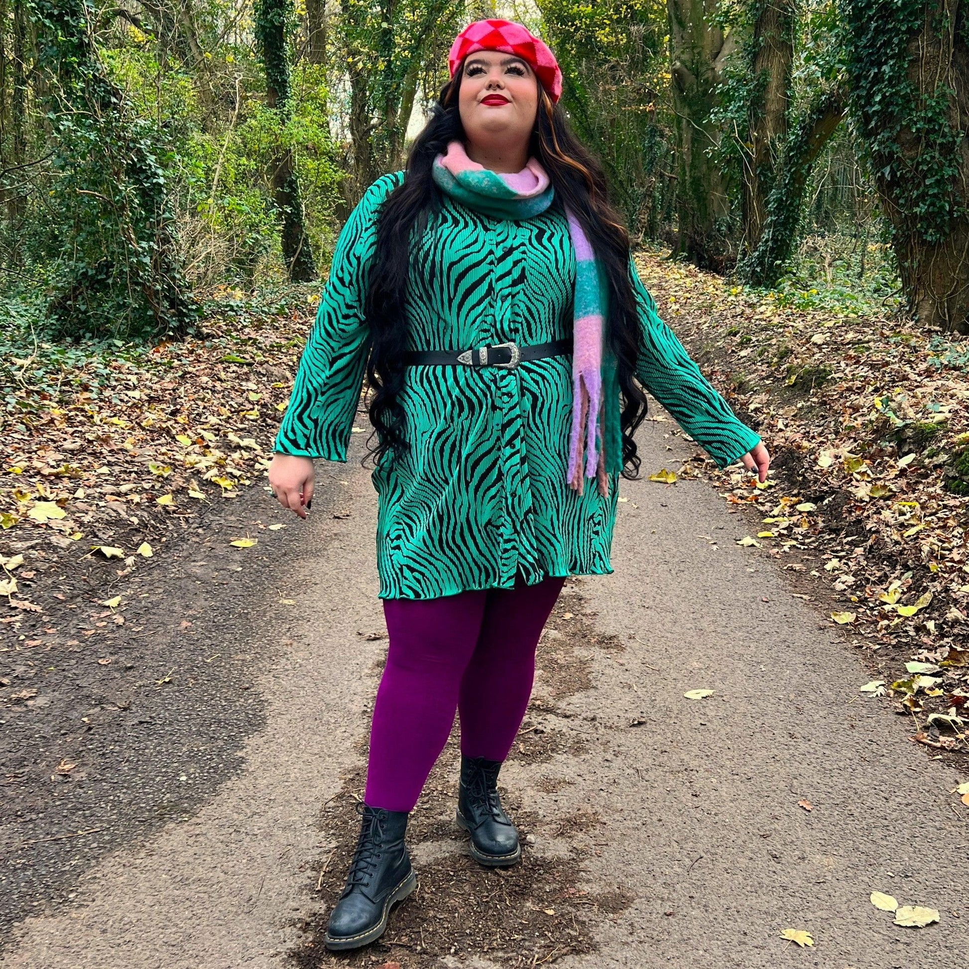Bamboo Tights - Panda - Figgy Pudding - Snag