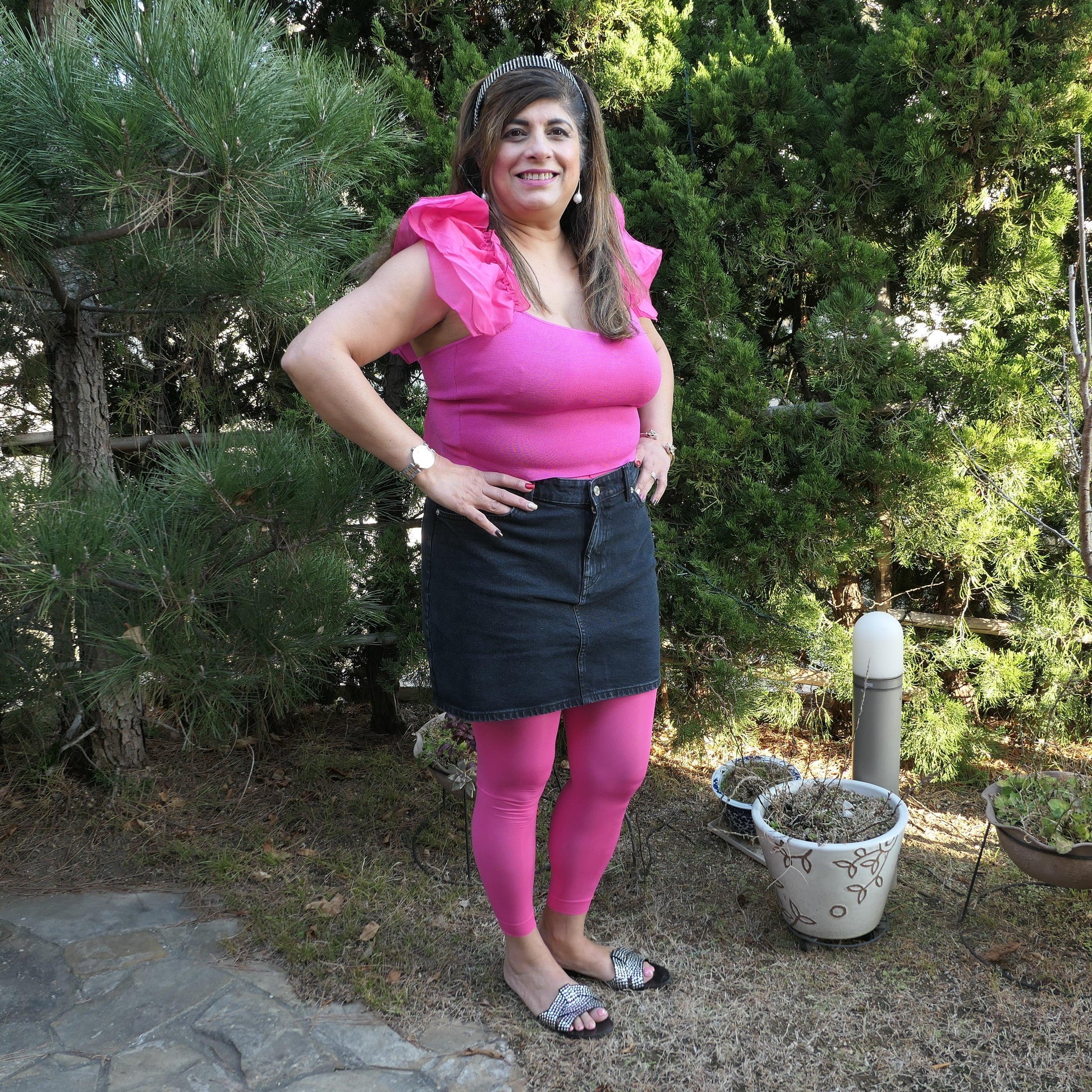Core Tights - 80 Denier Footless Tights - Bubblegum