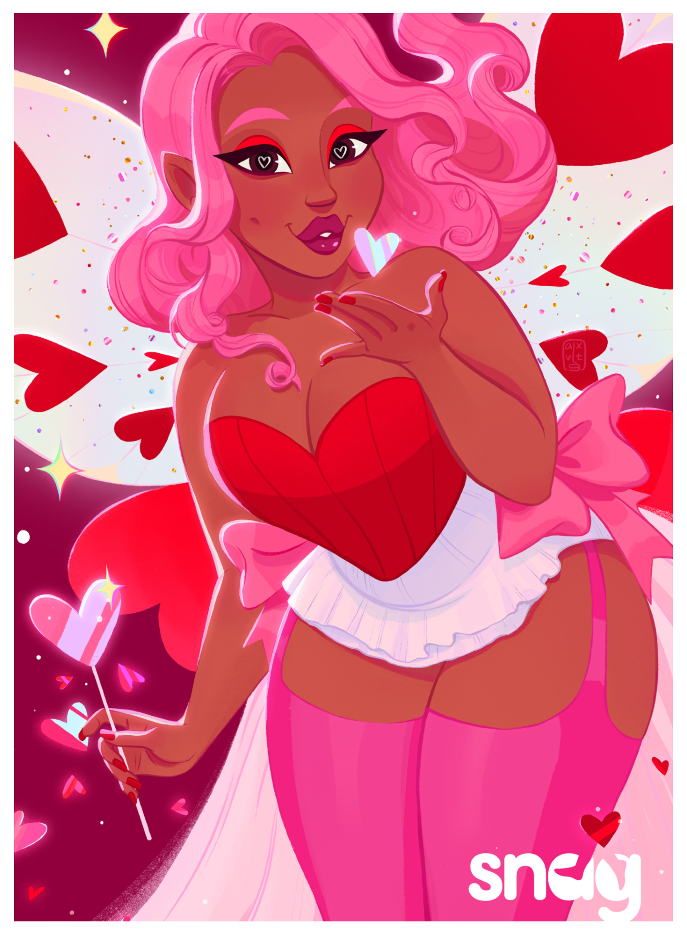 Valentine's Kiss Postcard