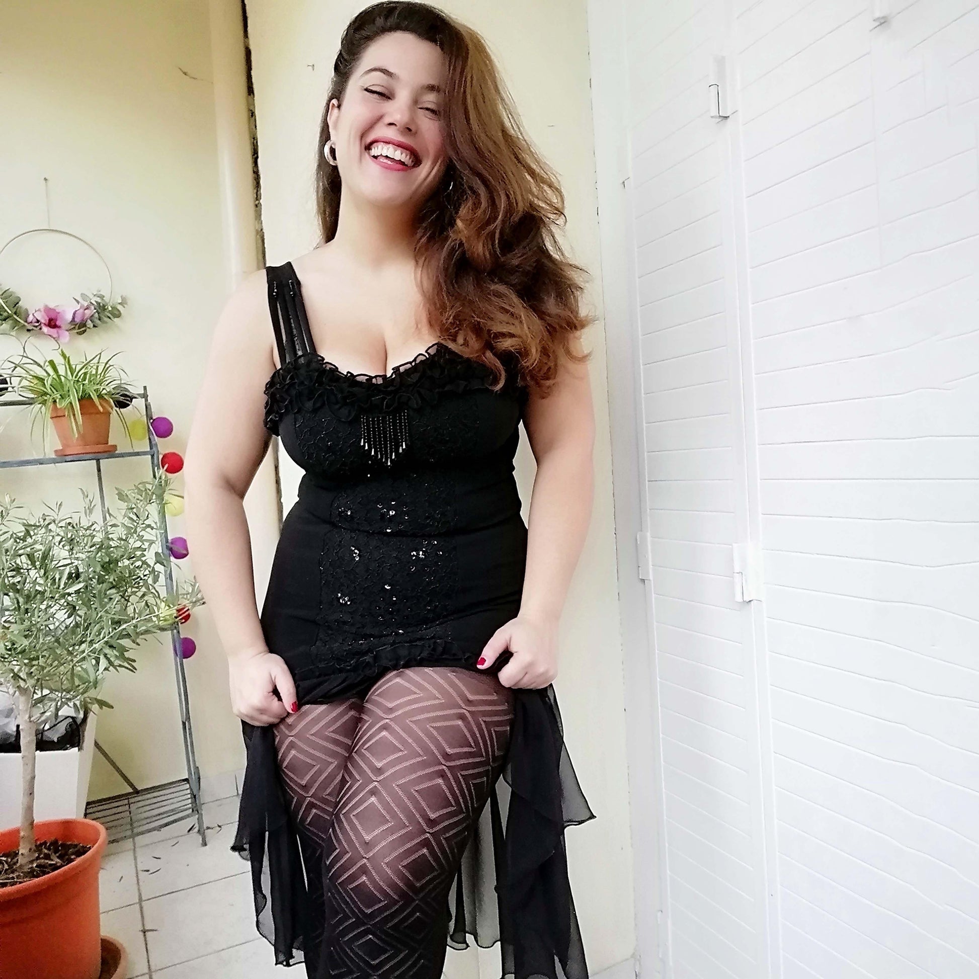Lace Tights - Diamond Age - Snag