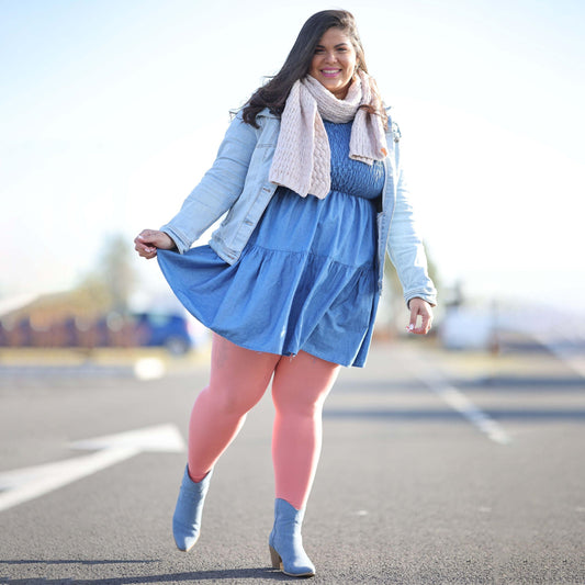 LE Tights - 80 Denier Footless Tights - Abricot