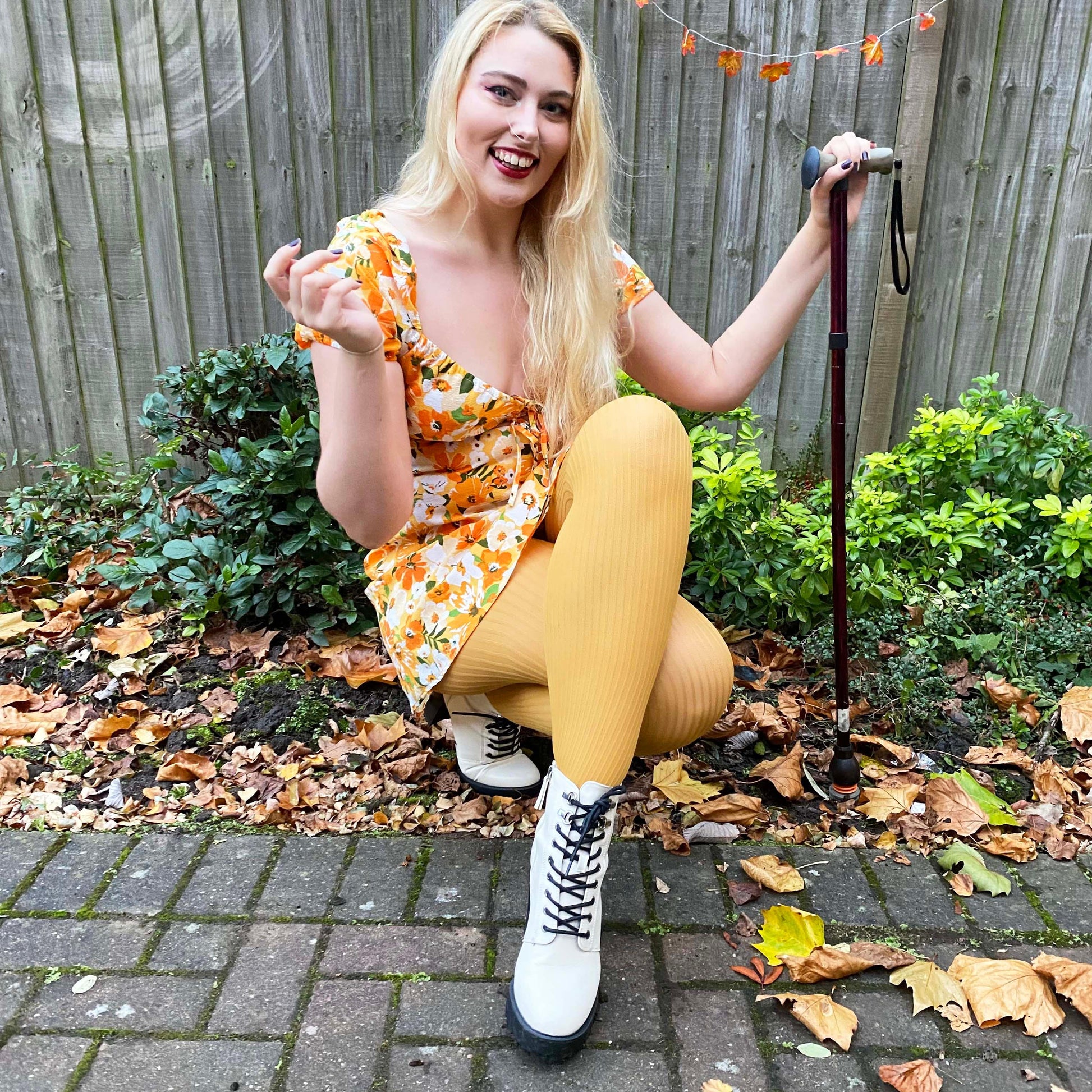 LE Tights - Ribbed Tights - Colonel Mustard