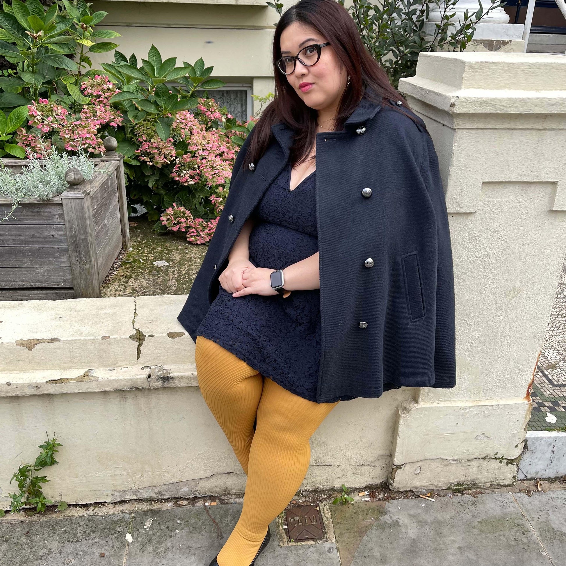 LE Tights - Ribbed Tights - Colonel Mustard