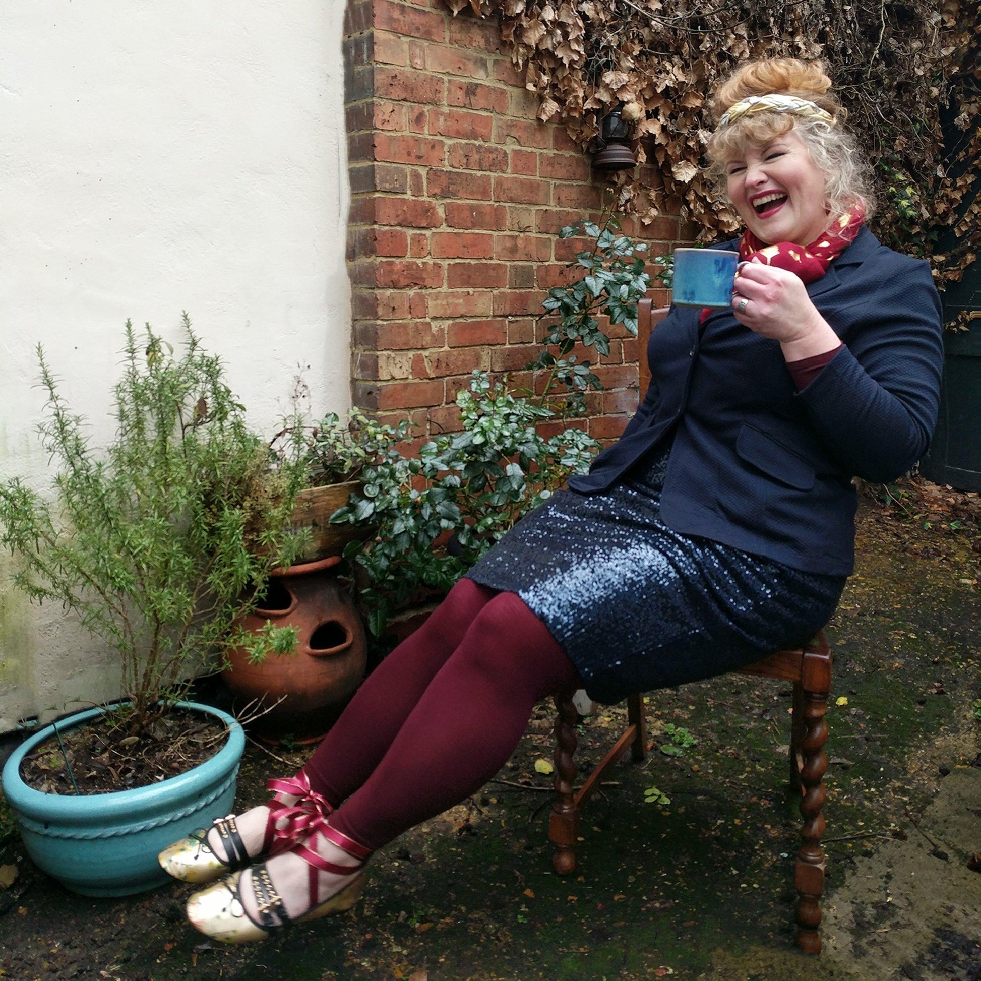 Merino Wool Footless Tights - Red Velvet Cake - Snag