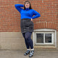 Merino Wool Footless Tights - Royal Navy - Snag