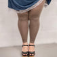 Merino Wool Footless Tights - Sand Dollar - Snag
