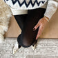 Ribbed Cashmere Tights - Black - Snag