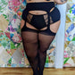 Sheer Mock Garter - Burlesque - Liquorice - Snag