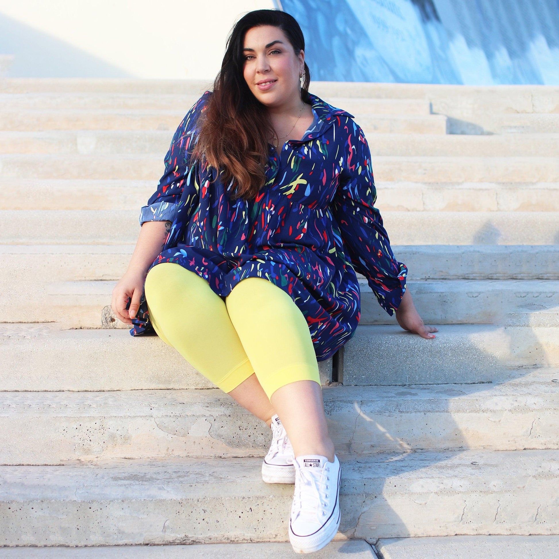 Core Tights - Stay Cool Chub Rub Capri Tights - Seahorse