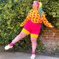 Woman wearing lemon chub rub shorts