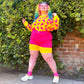 Woman wearing lemon chub rub shorts