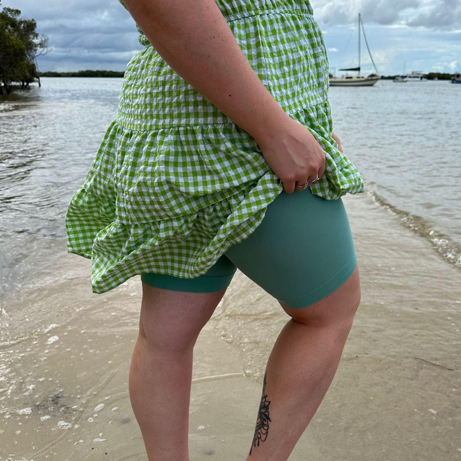 Stay Cool Chub Rub Shorts - Sage - Snag