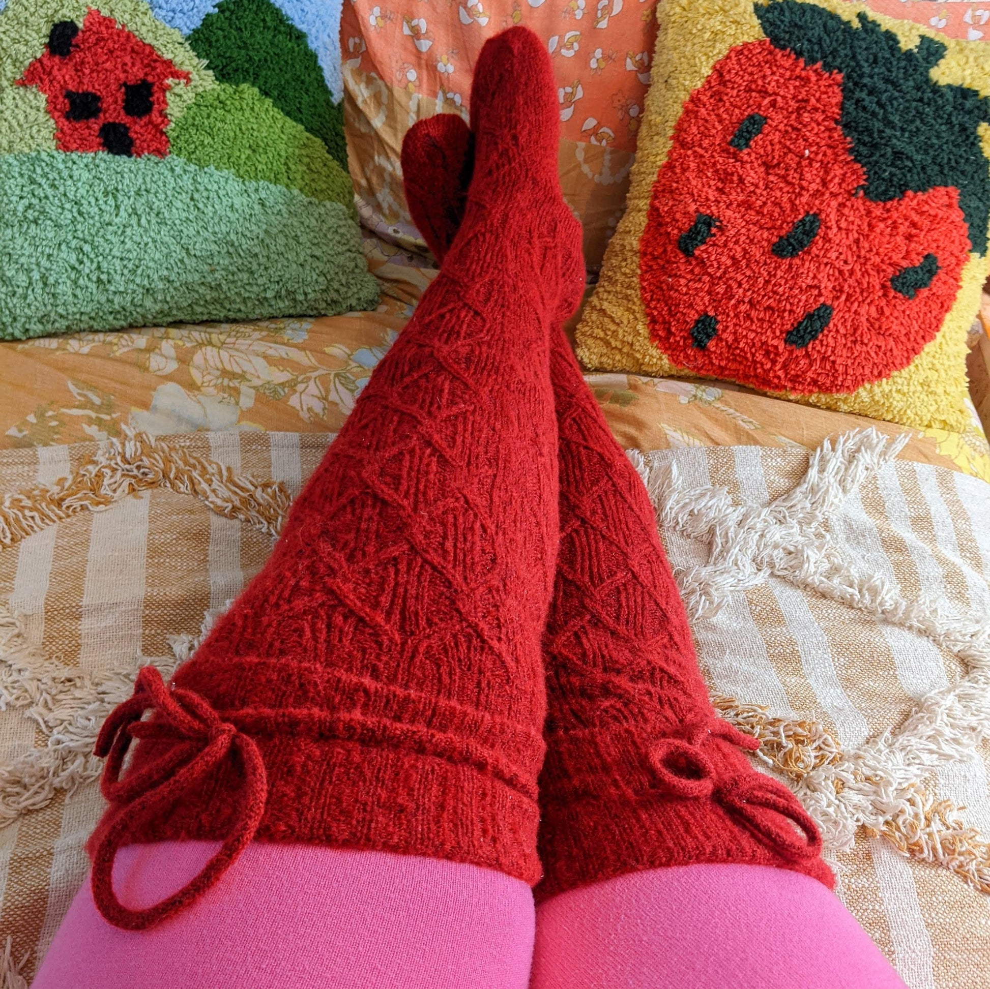 Thigh High Socks - Lobster - Snag