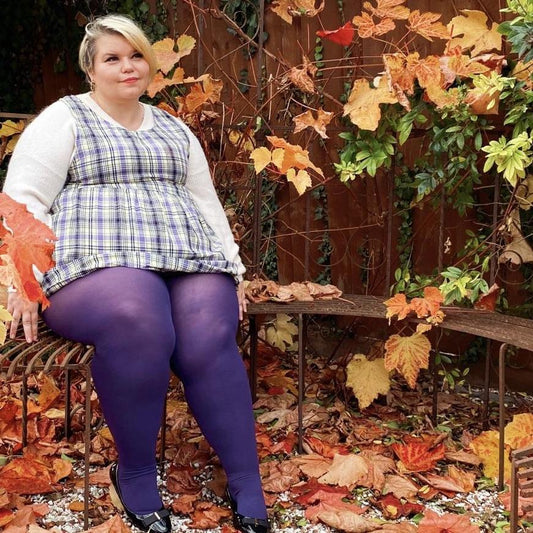 Tights - 120 Denier Tights - Suffragette Purple