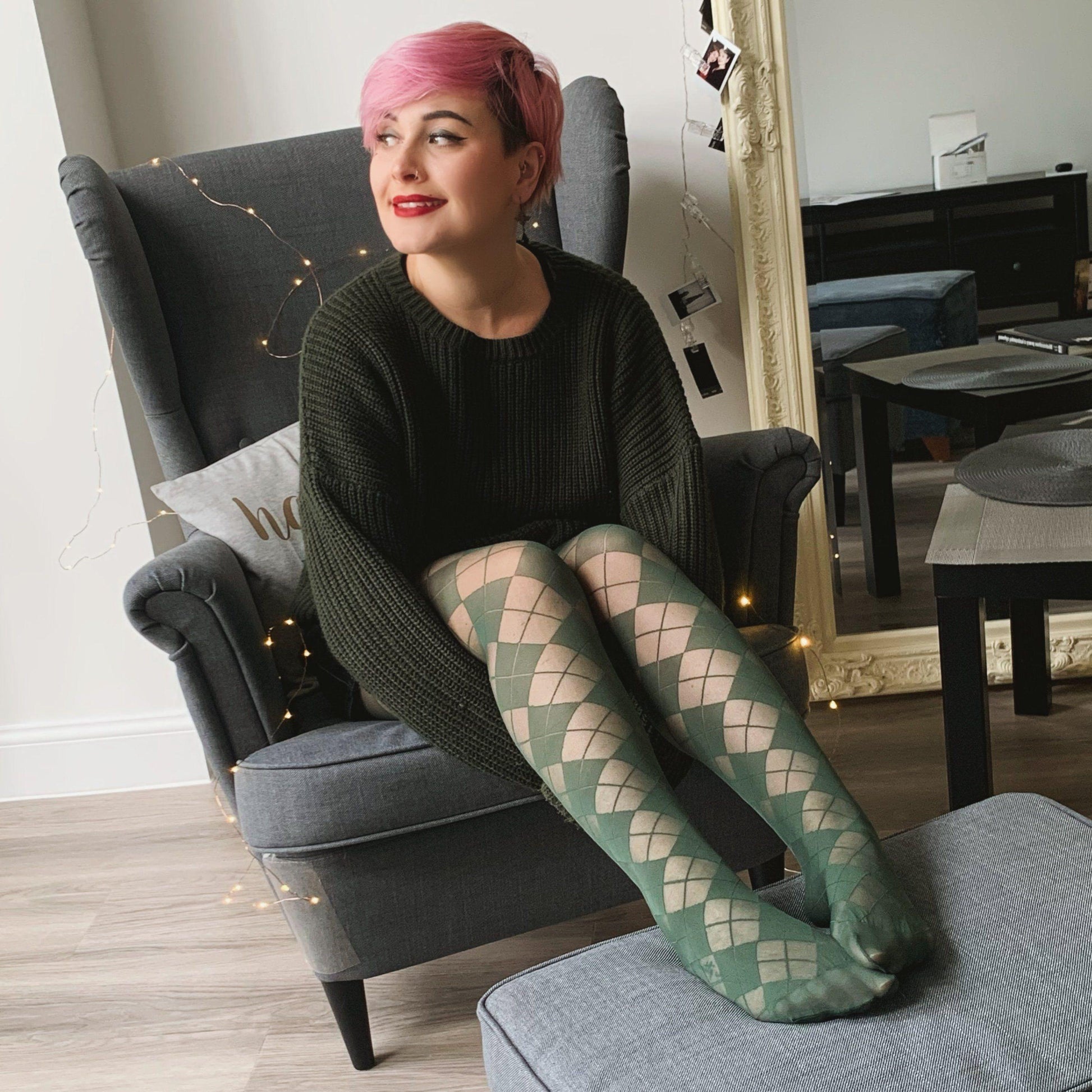 Tights - 40 Denier Diamonds - Hit The Bottle